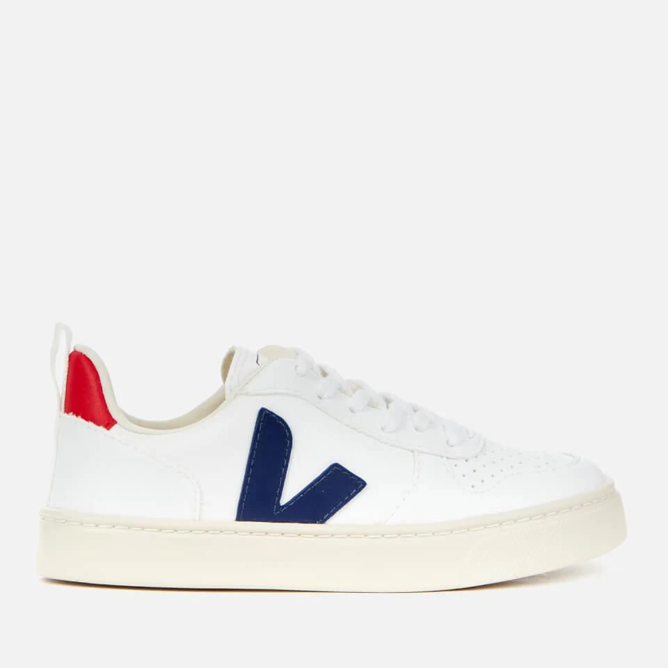 商品Veja|VEJA KIDS' V-10 LACE TRAINERS - WHITE COBALT PEKIN,价格¥411,第1张图片