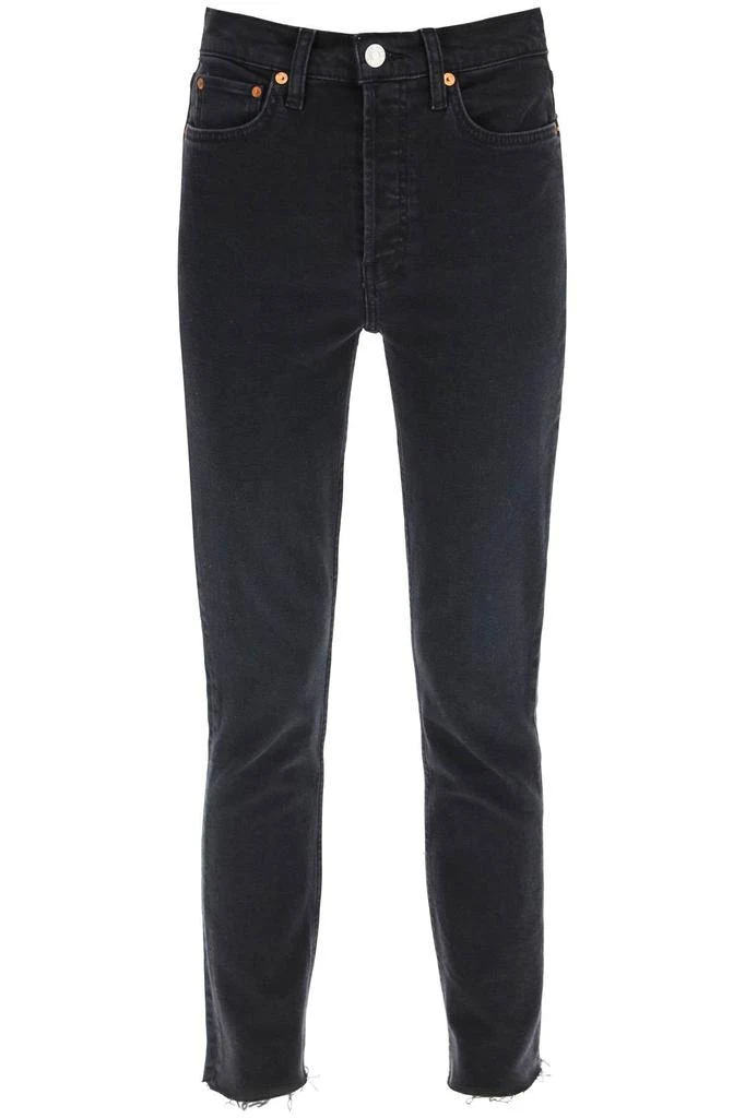商品Re/Done|Re/done 90s high rise ankle crop jeans,价格¥1195,第1张图片