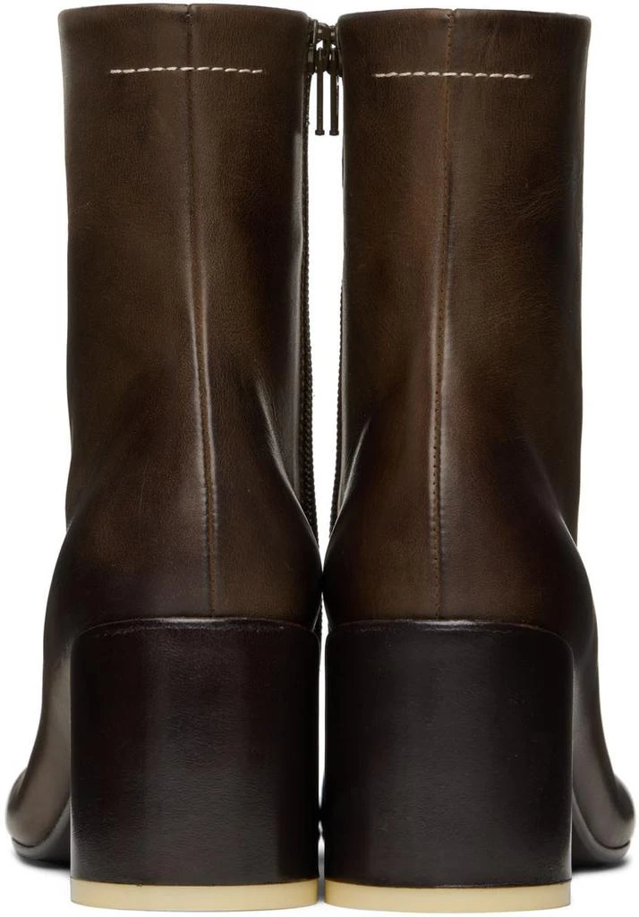 商品MAISON MARGIELA|Brown Anatomic Ankle Boots,价格¥1847,第2张图片详细描述