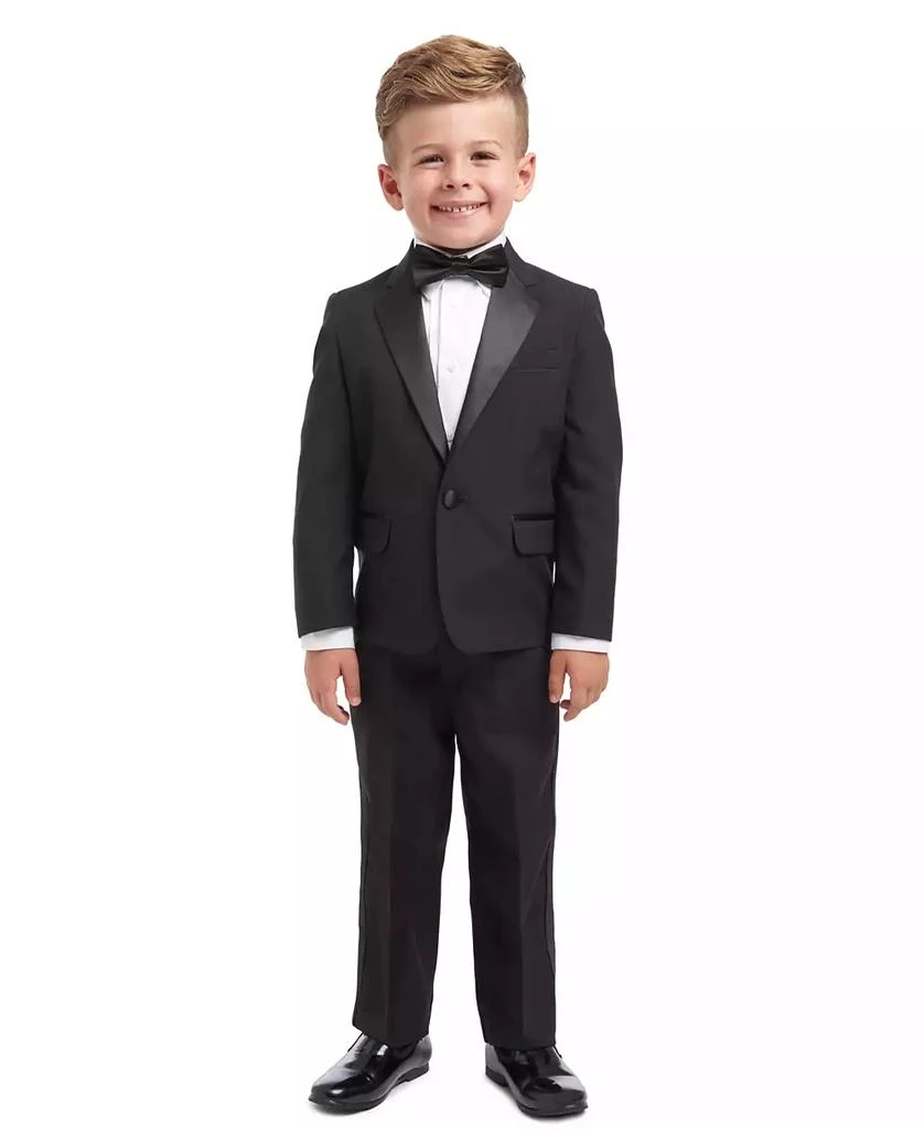 商品Nautica|4-Piece Tuxedo Suit, Shirt & Bowtie, Toddler and Little Boys,价格¥456,第1张图片