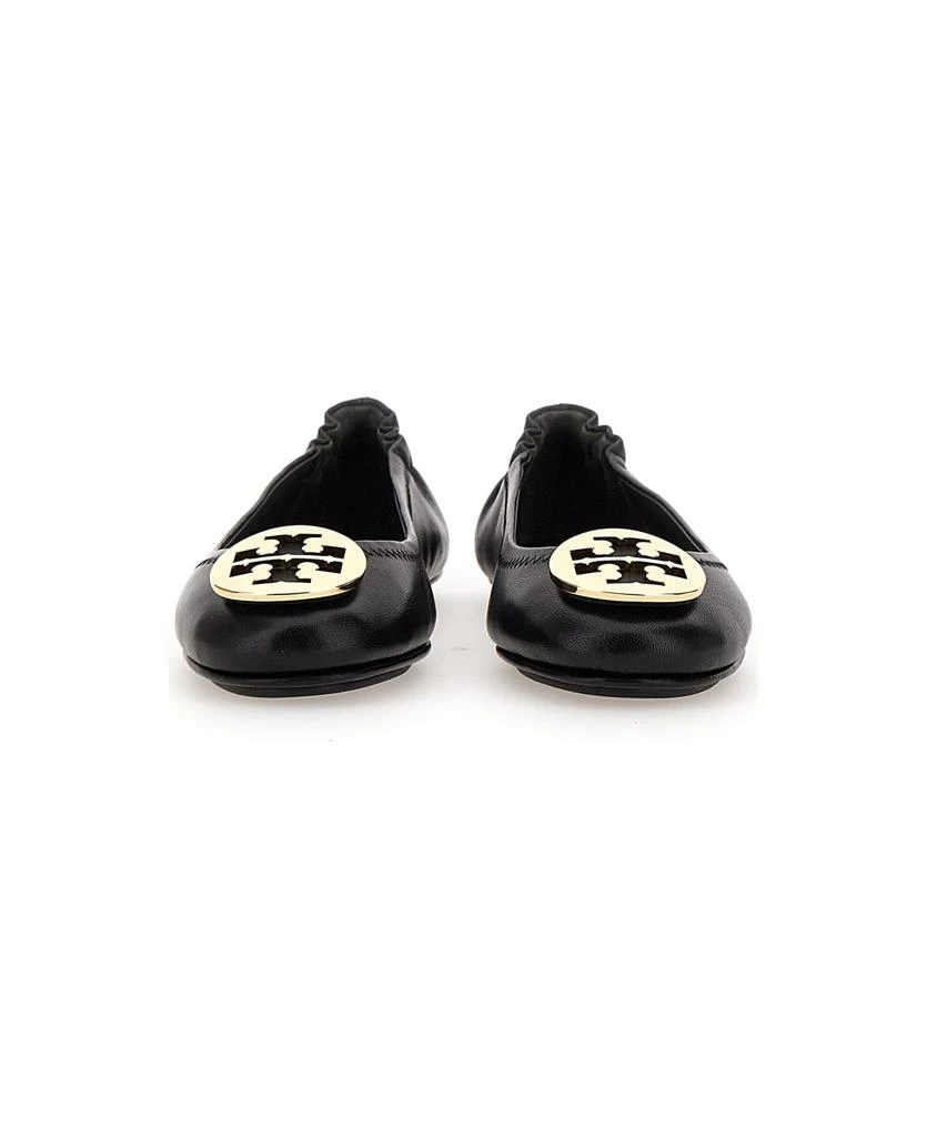 商品Tory Burch|Tory Burch "minnie Travel" Ballet Flats In Black Leather,价格¥2132,第3张图片详细描述