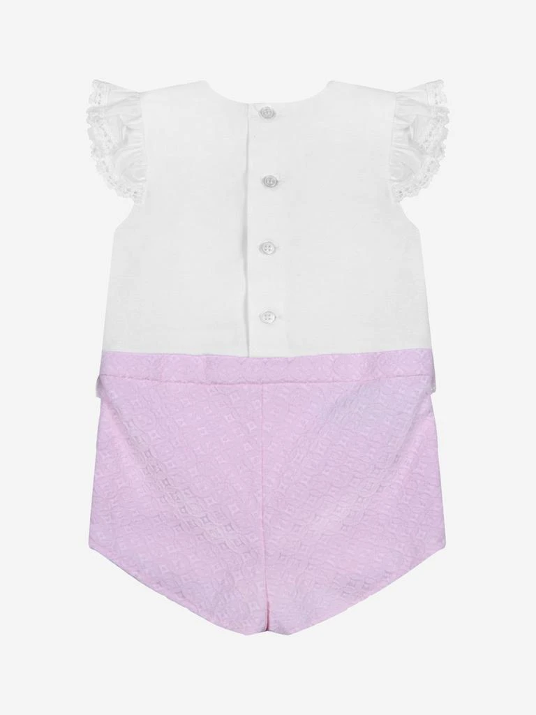 商品Paz Rodriguez|Paz Rodriguez Baby Girls Romper - White & Cotton Romper,价格¥272,第2张图片详细描述