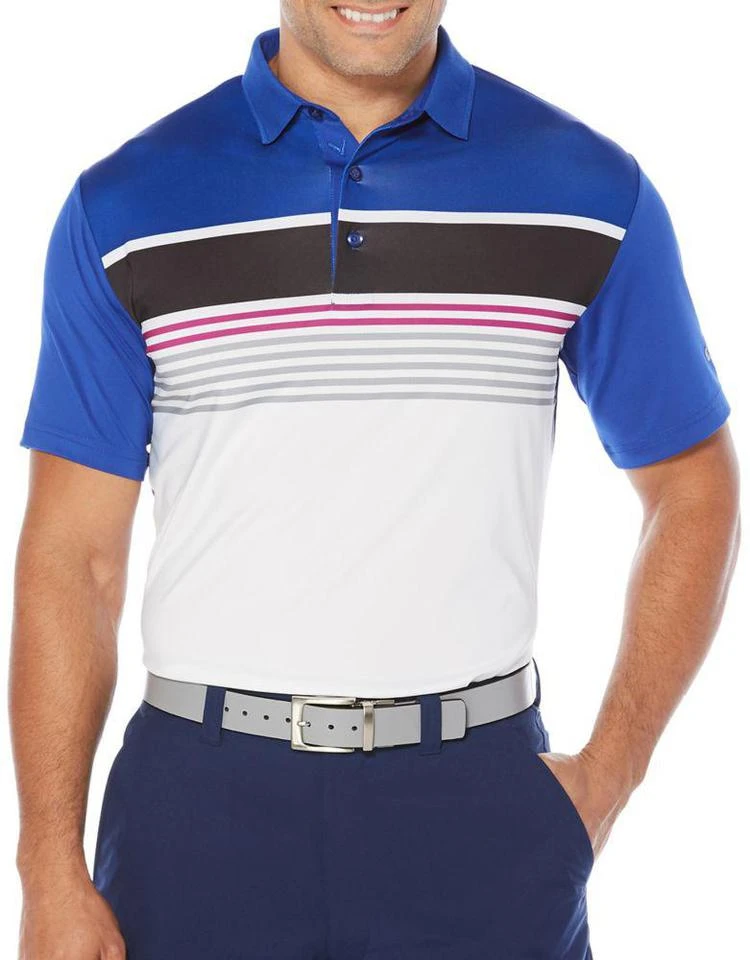 商品Callaway|Opti-Dri Roadmap Striped Short Sleeve Polo Golf Shirt,价格¥213,第2张图片详细描述