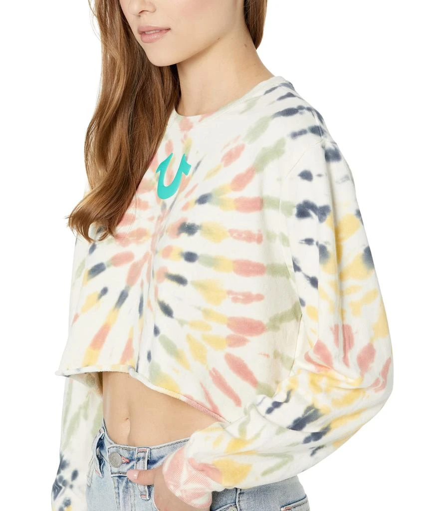 商品True Religion|Tie-Dye Crop Logo Sweatshirt,价格¥203,第3张图片详细描述