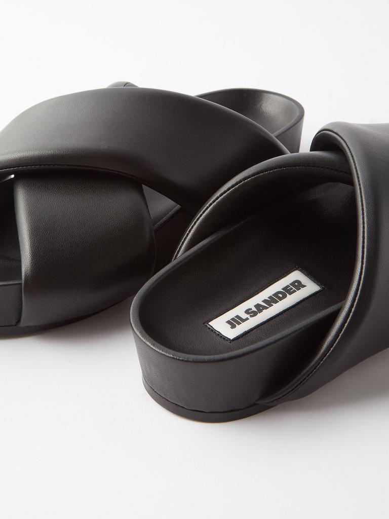 商品Jil Sander|Padded leather platform slides,价格¥3618,第4张图片详细描述