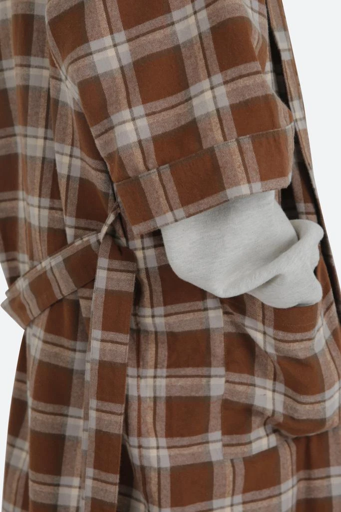 Plaid S/S Robe - Brown 商品