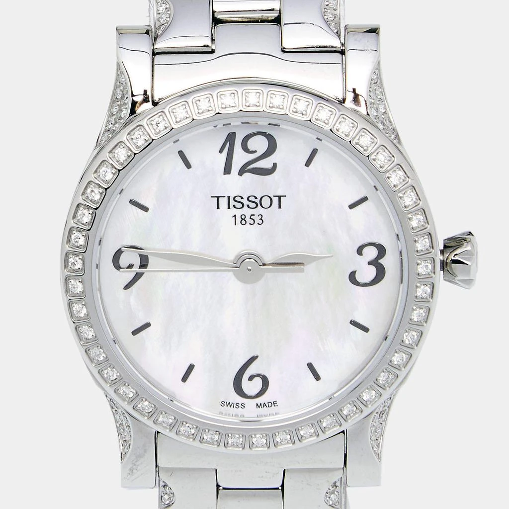 商品[二手商品] Tissot|Tissot Mother of Pearl Diamond Stainless Steel Stylis-T T028210A Women's Wristwatch 28MM,价格¥5113,第3张��图片详细描述