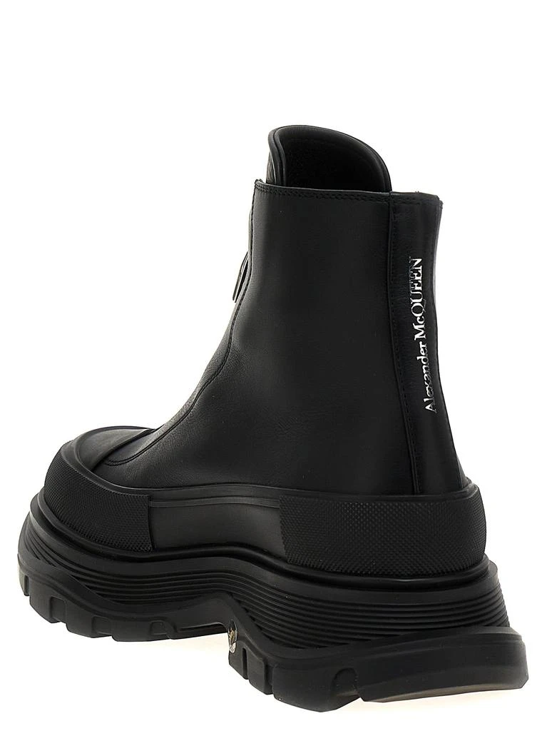 商品Alexander McQueen|Zip Tread Slick Boots, Ankle Boots Black,价格¥4381,第2张图片详细描述