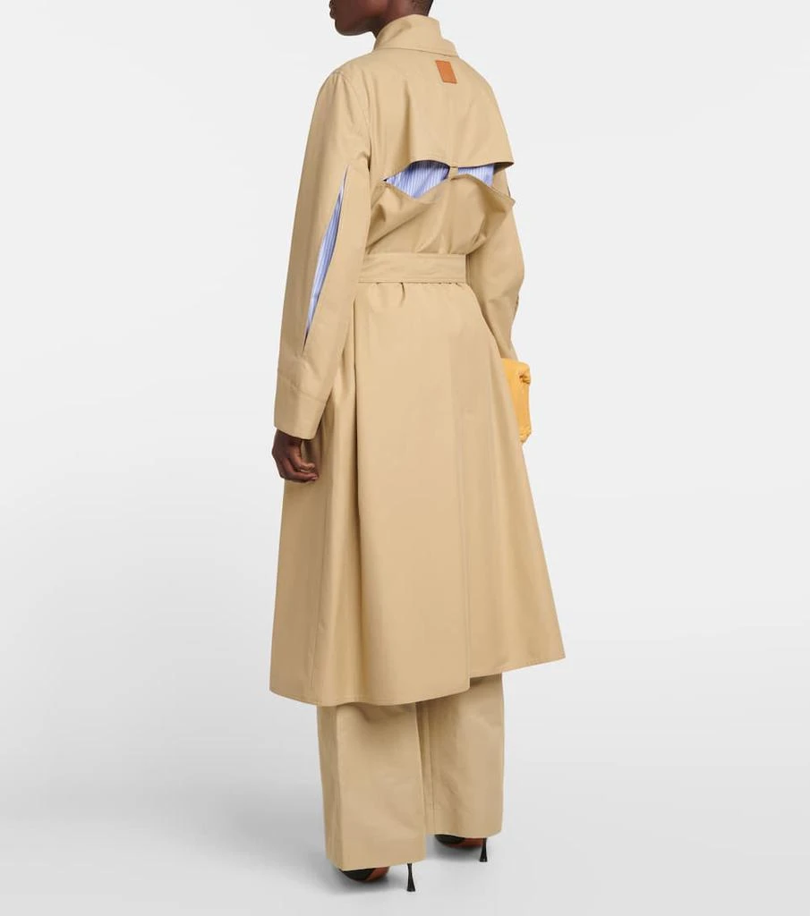 商品Loewe|Double-breasted cotton trench coat,价格¥24358,第3张图片详细描述