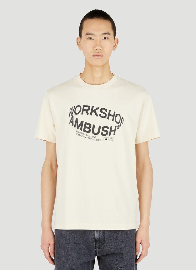 商品Ambush|Revolve Logo Print T-Shirt in Cream,价格¥1083,第1张图片