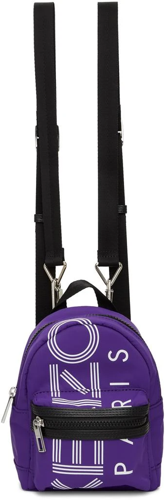 商品Kenzo|Purple Mini Logo Backpack,价格¥770,第1张图片