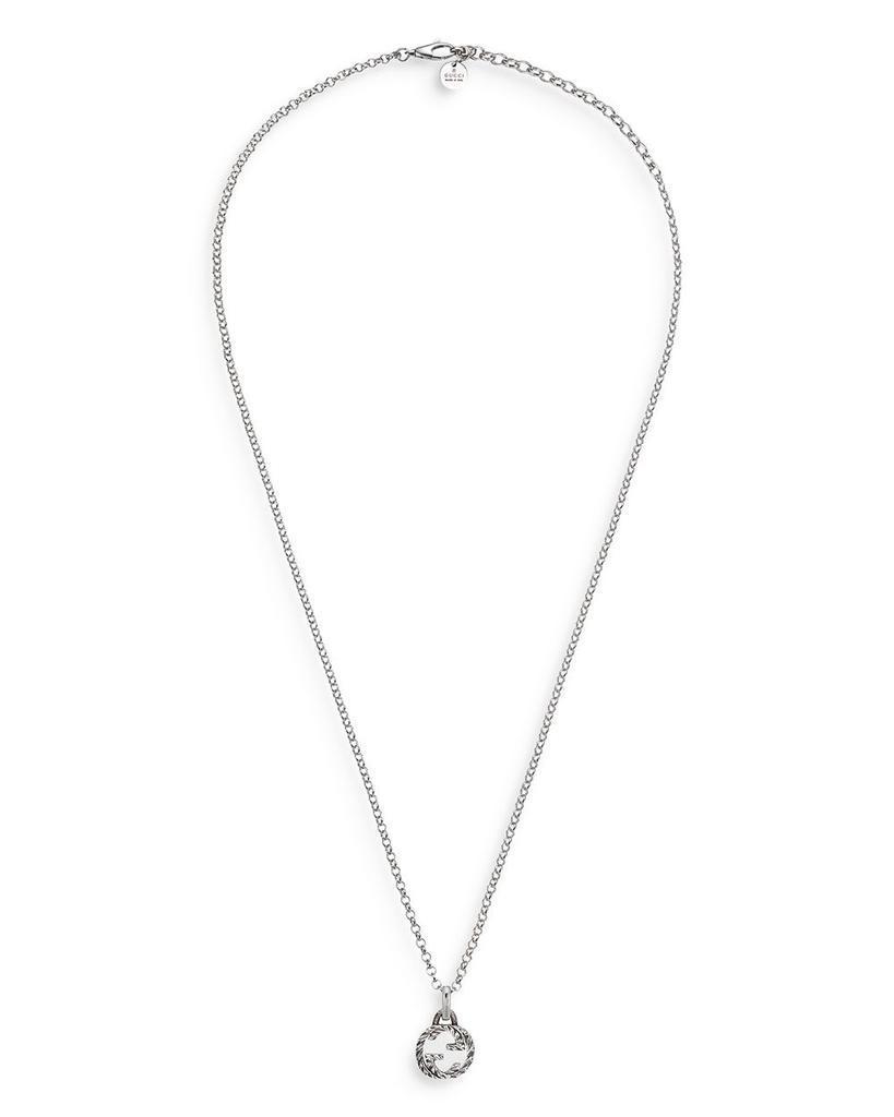 商品Gucci|Sterling Silver Interlocking G Pendant Necklace, 17.5",价格¥2085,第1张图片