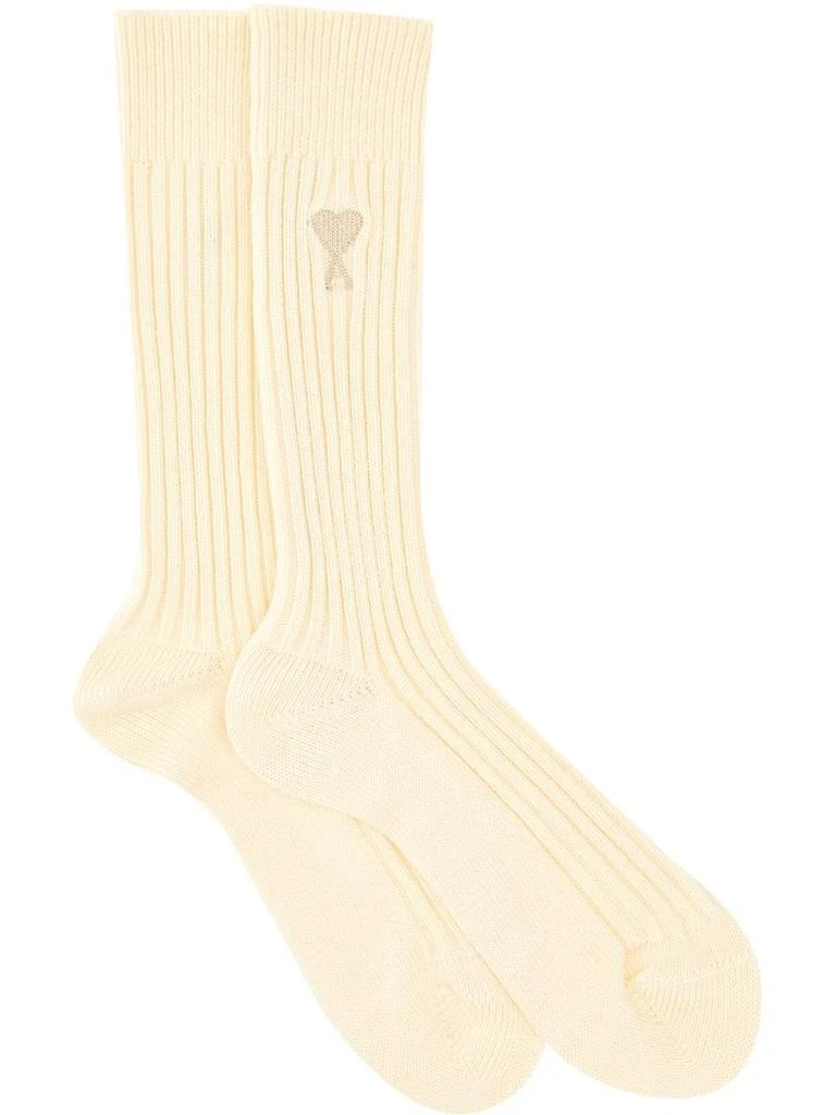 商品AMI|AMI Paris Ami de Couer Logo Embroidered Socks,价格¥262,第1张图片