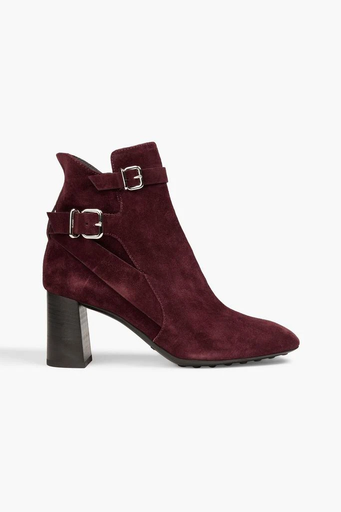 商品Tod's|Buckled suede ankle boots,价格¥3285,第1张图片详细描述