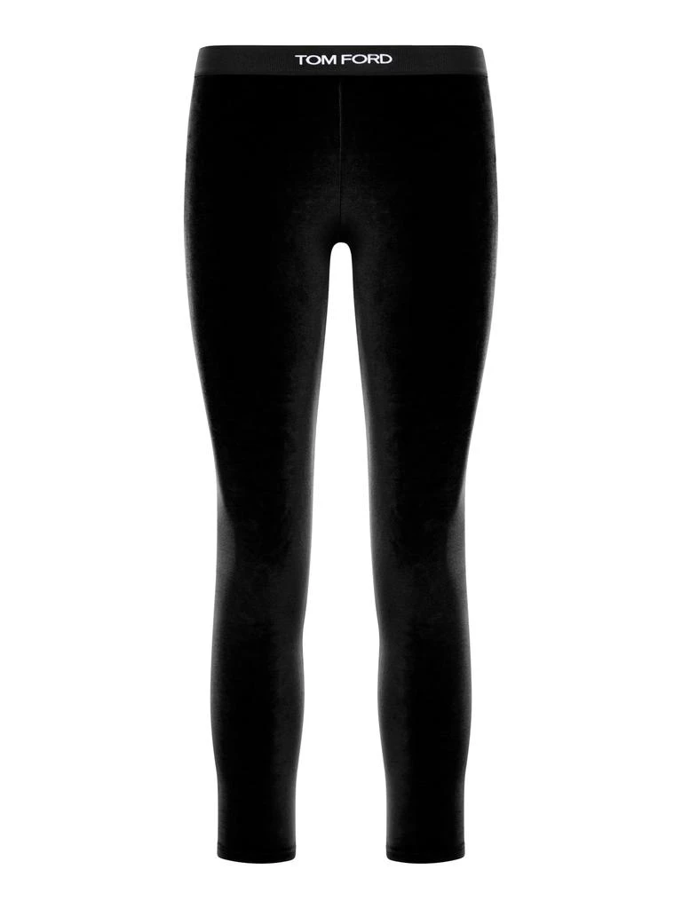 商品Tom Ford|velvet Leggings with logo band,价格¥3286,第1张图片