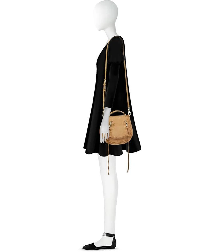 商品Rebecca Minkoff|杏色皮革小号马鞍包,价格¥1087,第3张图片详细描述