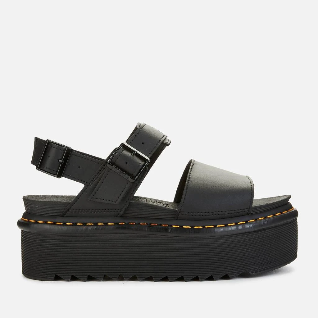 商品Dr. Martens|Dr. Martens Women's Voss Quad Double Strap Sandals - Black,价格¥758,第1张图片