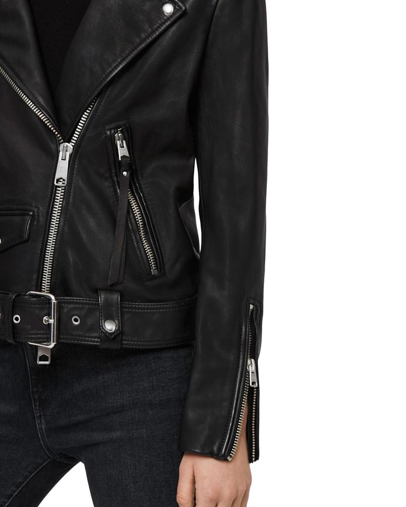 Luna Shearling-Vest Leather Biker Jacket商品第9张图片规格展示