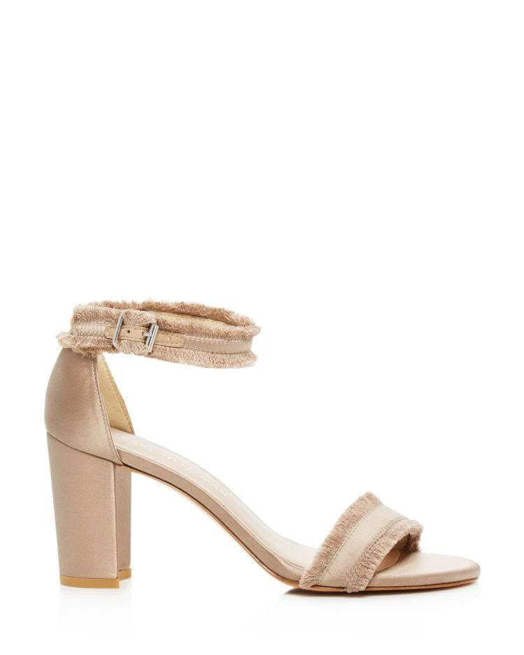 商品Stuart Weitzman|Frayed Satin Ankle Strap High-Heel Sandals,价格¥1908,第2张图片详细描述