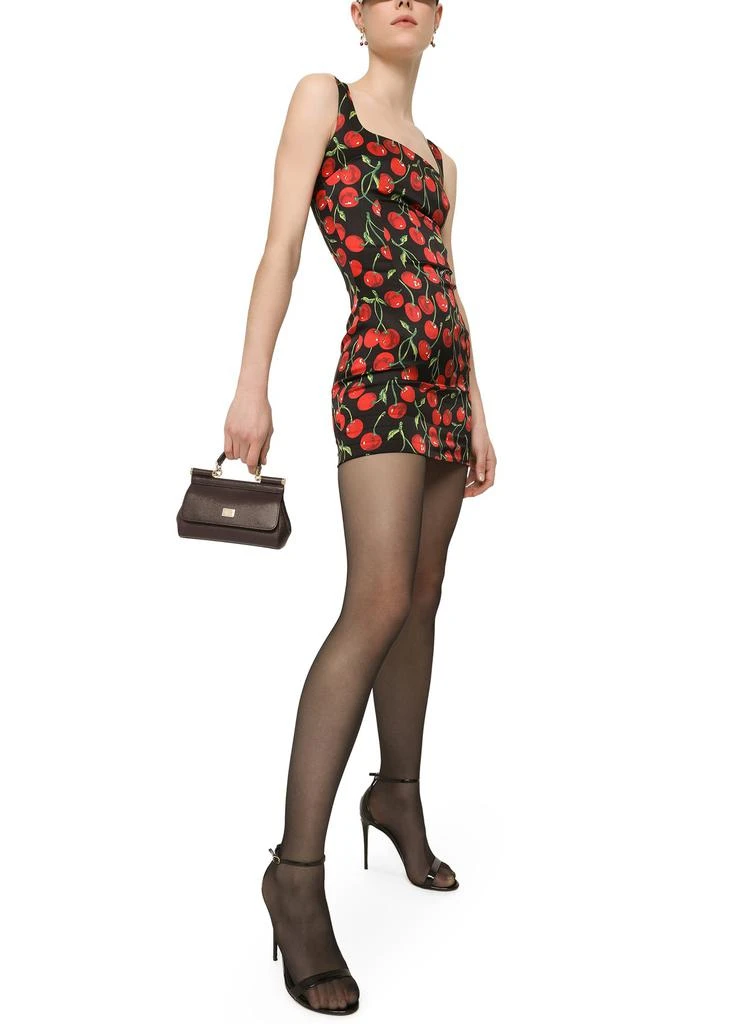 商品Dolce & Gabbana|短款樱桃印花缎面连衣裙,价格¥14880,第5张图片详细描述