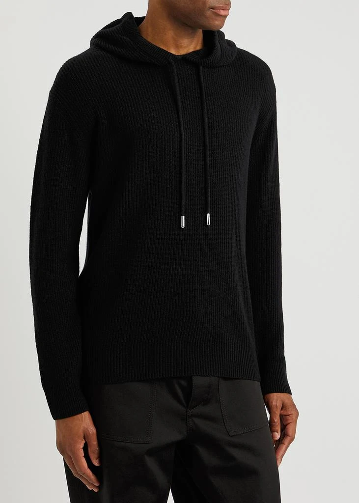 商品Moncler|Black ribbed hooded wool-blend jumper,价格¥6256,第2张图片详细描述