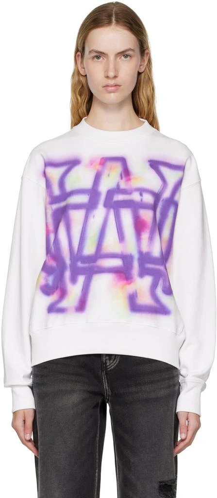 商品We11done|White Rainbow Symbol Sweatshirt,价格¥922,第1张图片