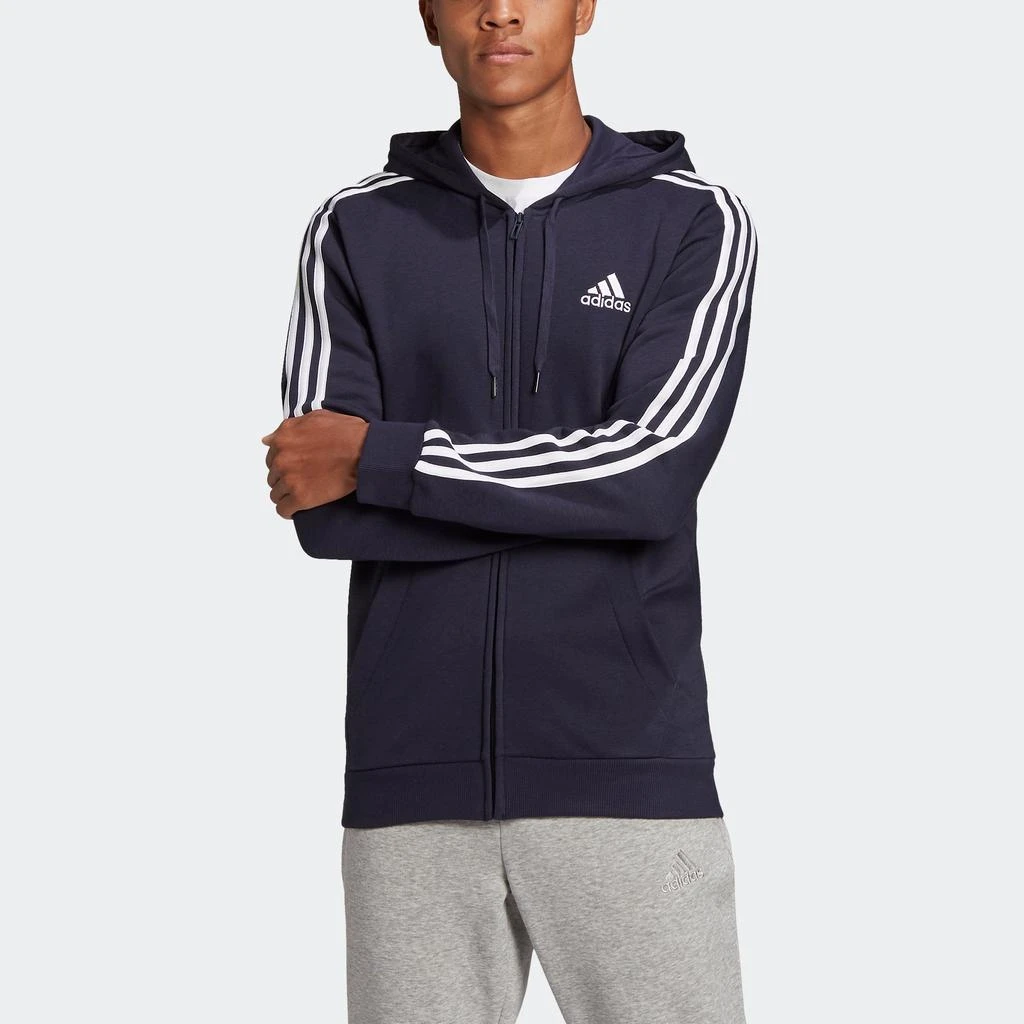 Men's adidas Essentials Fleece 3-Stripes Full-Zip Hoodie 商品