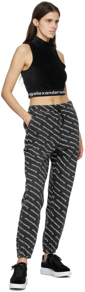 商品Alexander Wang|Grey & White Logo Print Jogger Jeans,价格¥3144,第4张图片详细描述