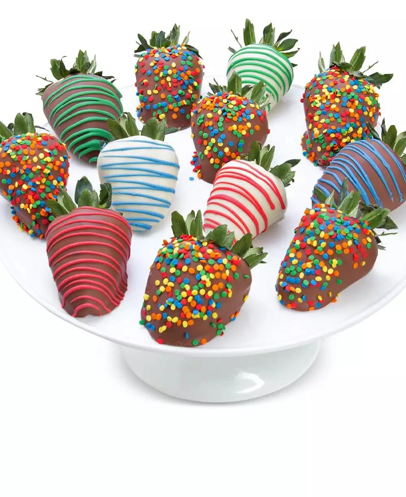 商品Chocolate Covered Company|12-Pc. Birthday Belgian Chocolate Covered Strawberries,价格¥459,第1张图片