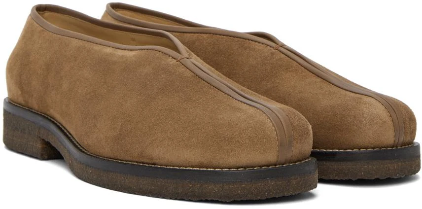 商品Lemaire|Brown Piped Loafers,价格¥2927,第4张图片详细描述