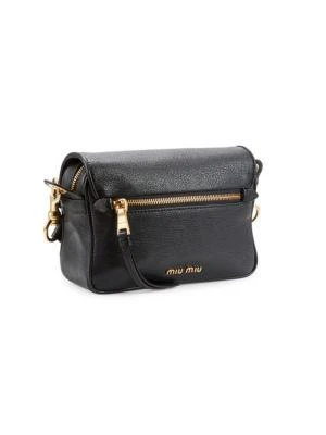 商品Miu Miu|Madras Leather Shoulder Bag,价格¥7577,第4张图片详细描述