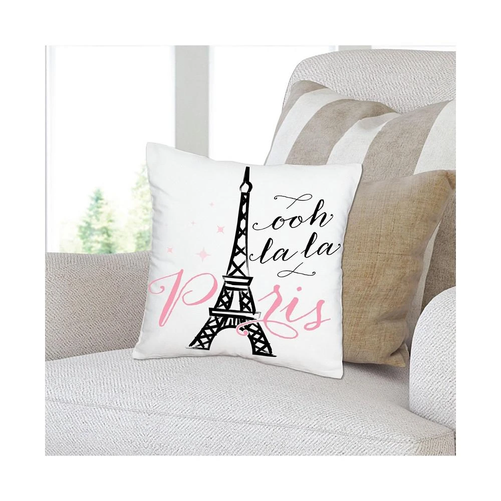 商品Big Dot of Happiness|Paris, Ooh La La - Home Decorative Cushion Case Throw Pillow Cover - 16 x 16 In,价格¥157,第3张图片详细描述