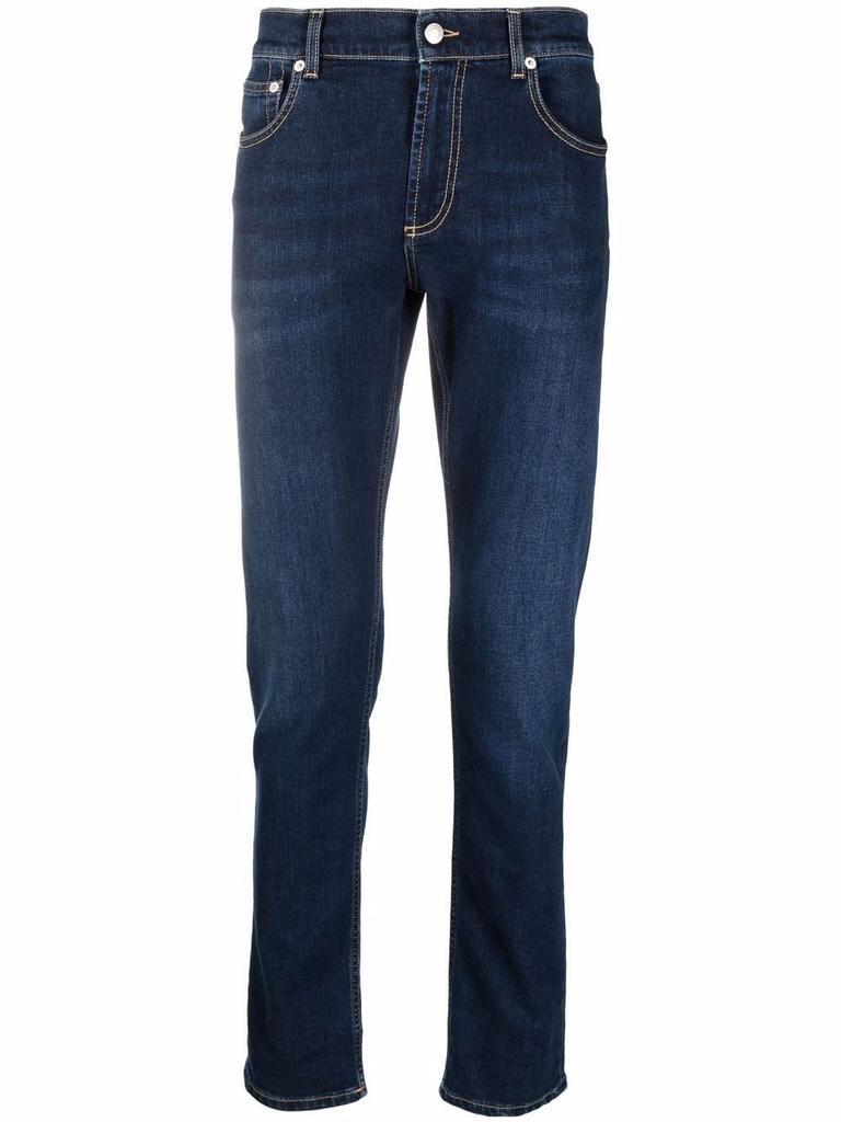 商品Alexander McQueen|Alexander Mcqueen Men's  Blue Cotton Jeans,价格¥2619,第1张图片
