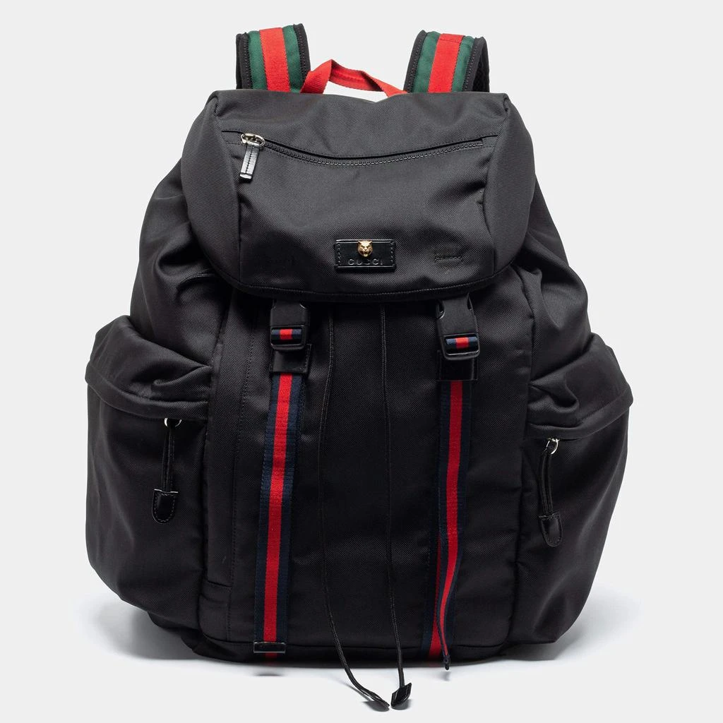 商品[二手商品] Gucci|Gucci Black Nylon Techpack Backpack,价格¥5423,第1张图片