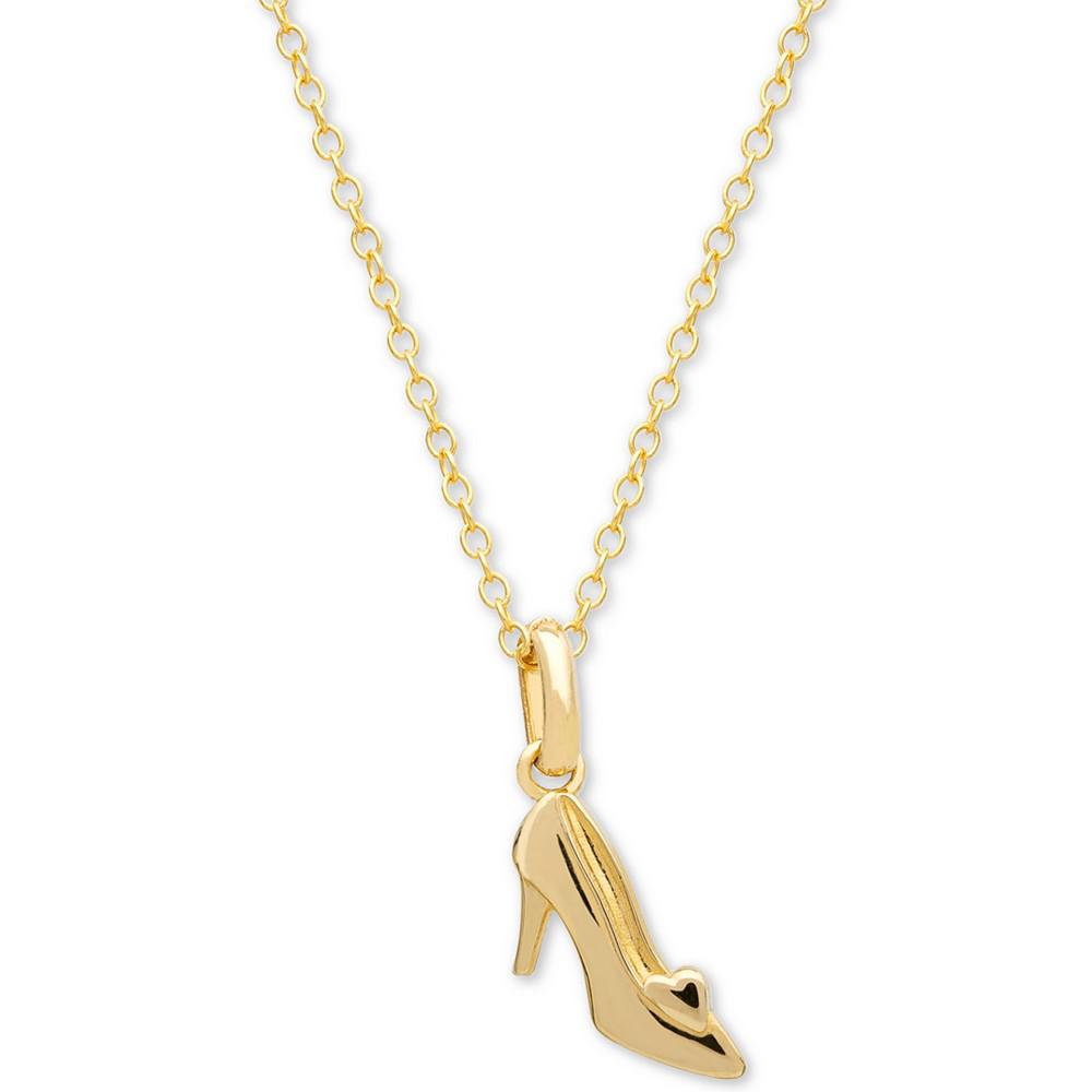 Children's Cinderella Slipper 15" Pendant Necklace in 14k Gold商品第1张图片规格展示