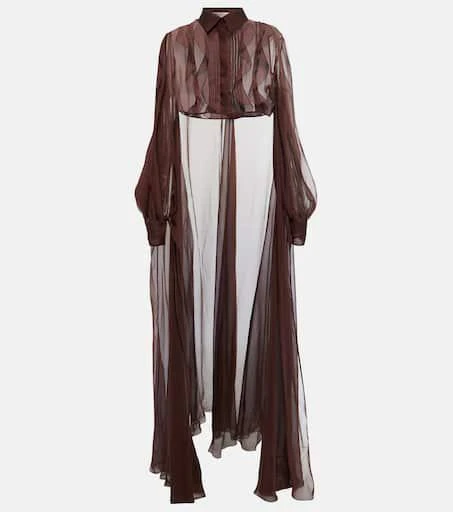 商品Valentino|Silk chiffon top,价格¥20619,第1张图片