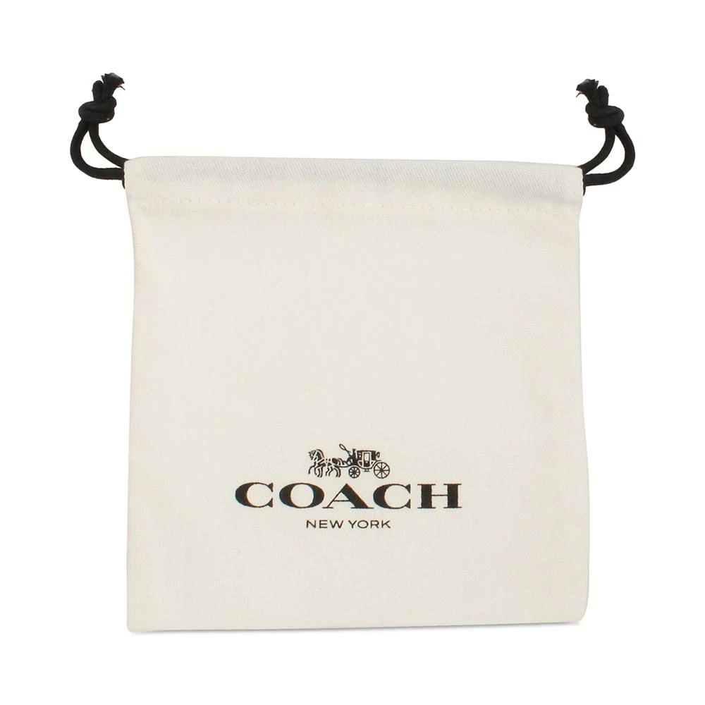 商品Coach|Two-Tone Signature C Pavé Heart Stud Earrings,价格¥414,第3张图片详细描述
