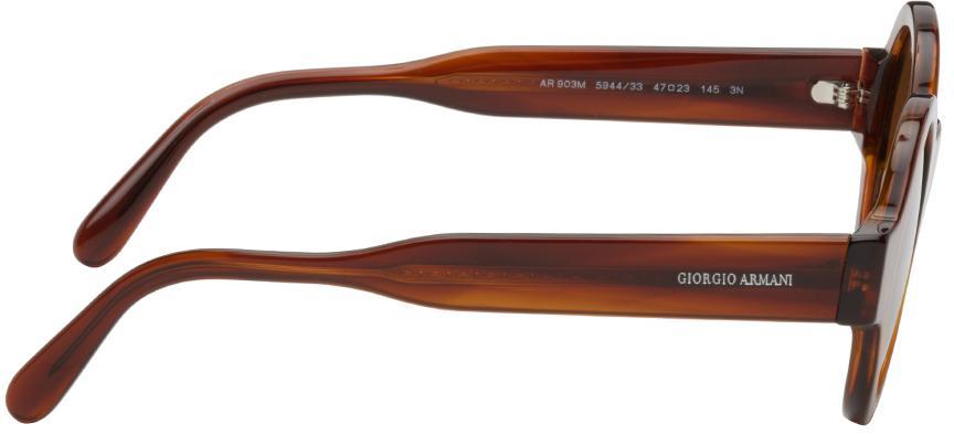 商品Giorgio Armani|Brown Round Sunglasses,价格¥2324,第4张图片详细描述