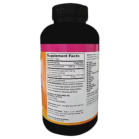 商品Member's Mark|Member's Mark Vitamin C 1000 mg. with Rosehips and Citrus Bioflavonoids (500 ct.),价格¥122,第2张图片详细描述