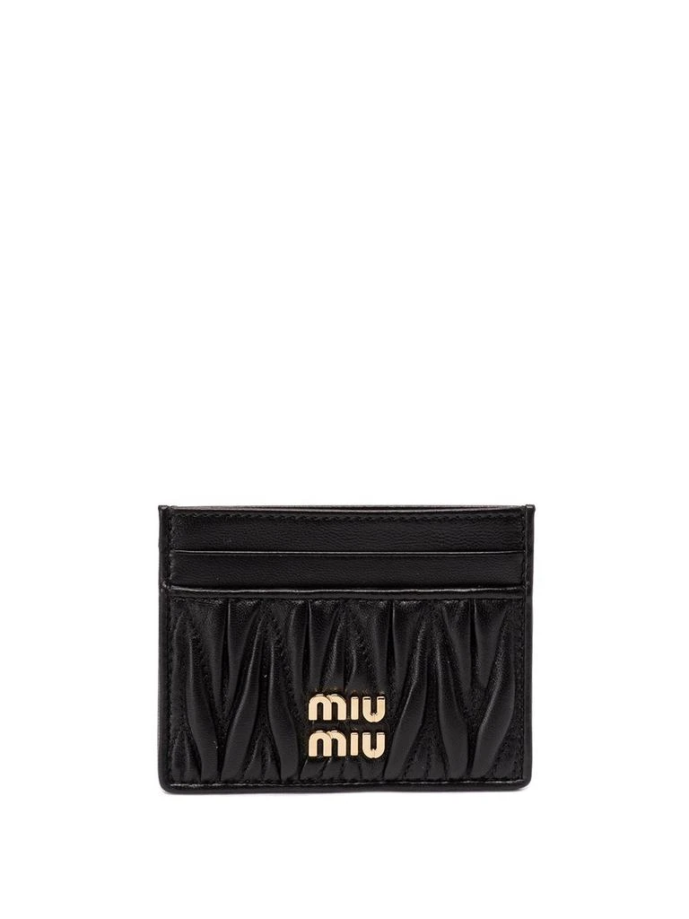 商品Miu Miu|Miu Miu Matelassé Nappa Leather Card Holder,价格¥2172,第1张图片