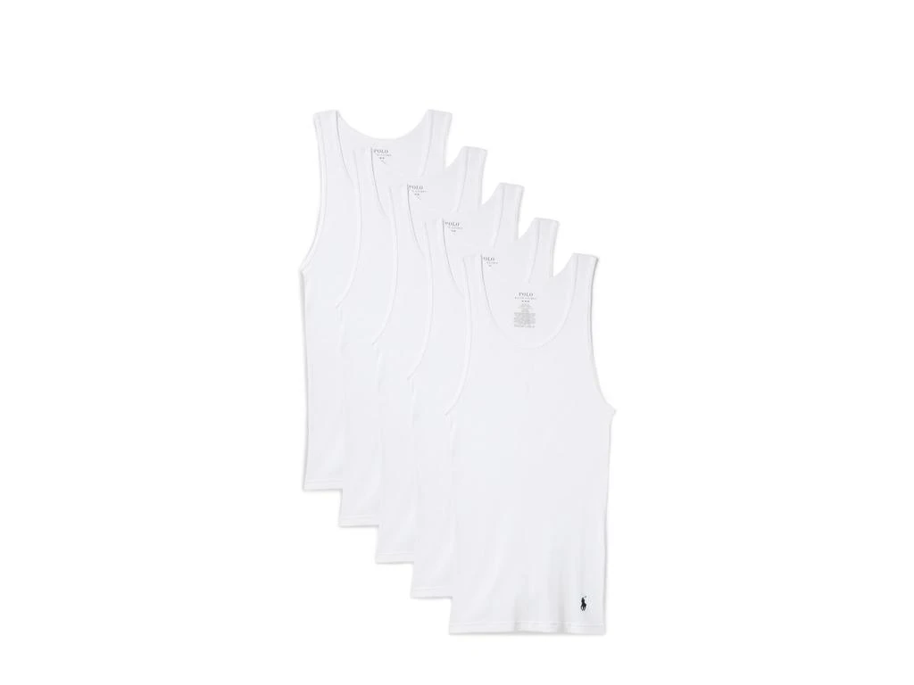 商品Ralph Lauren|5 Pack Cotton Classic Tanks,价格¥556,第1张图片