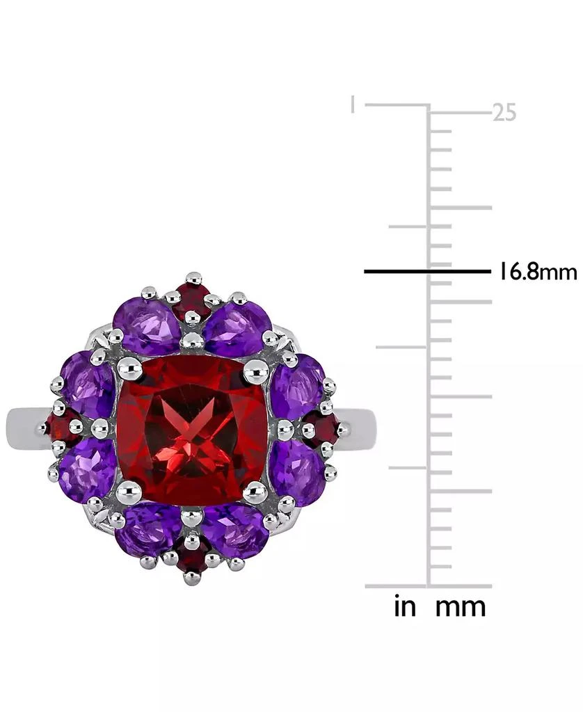 商品Macy's|Rhodolite Garnet (3-1/4 ct. t.w.) & Amethyst (1-1/8 ct. t.w.) Cluster Statement Ring in Sterling Silver,价格¥1178,第5张图片详细描述