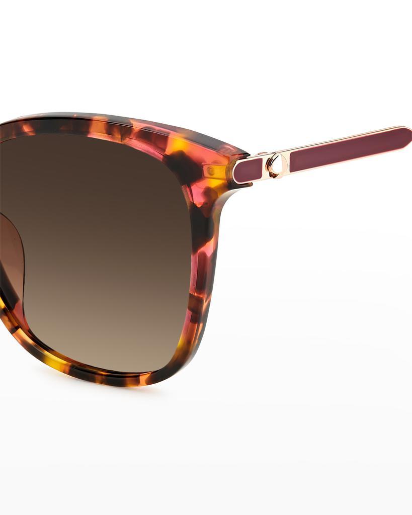 商品Kate Spade|dalilas square acetate/stainless steel sunglasses,价格¥715,第5张图片详细描述