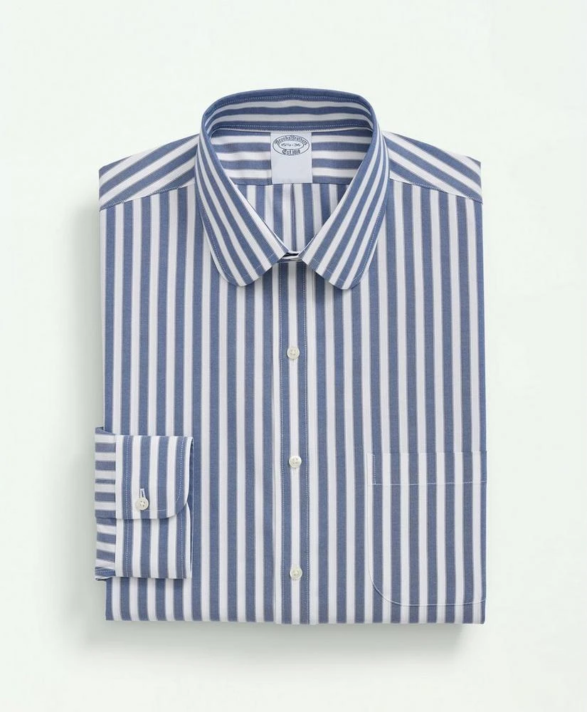 ��商品Brooks Brothers|Big & Tall Stretch Supima® Cotton Non-Iron Pinpoint Club Collar, Striped Dress Shirt,价格¥1164,第4张图片详细描述