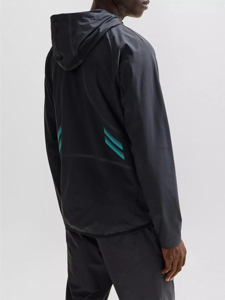 商品Hugo Boss|Zip-Up Hoodie with Decorative Reflective Details,价格¥1193,第4张图片详细描述