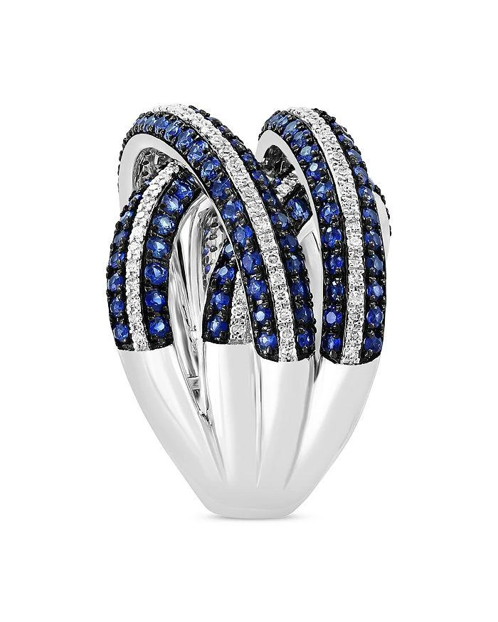 商品Bloomingdale's|Blue Sapphire & Diamond Crossover Ring in 14K White Gold,价格¥70333,第2张图片详细描述