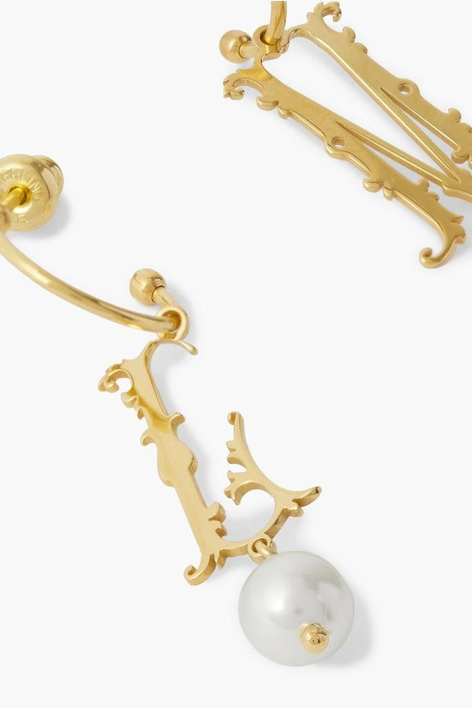 商品Simone Rocha|Initial gold-plated faux pearl earring,价格¥210,第4张图片详细描述