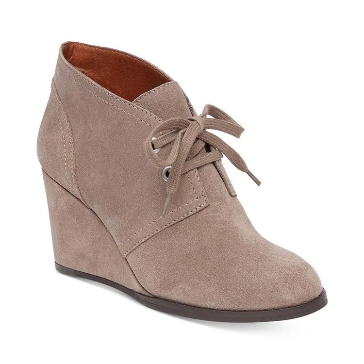 商品Lucky Brand|Women's Seleste Lace-Up Wedge Booties,价格¥407,第1张图片