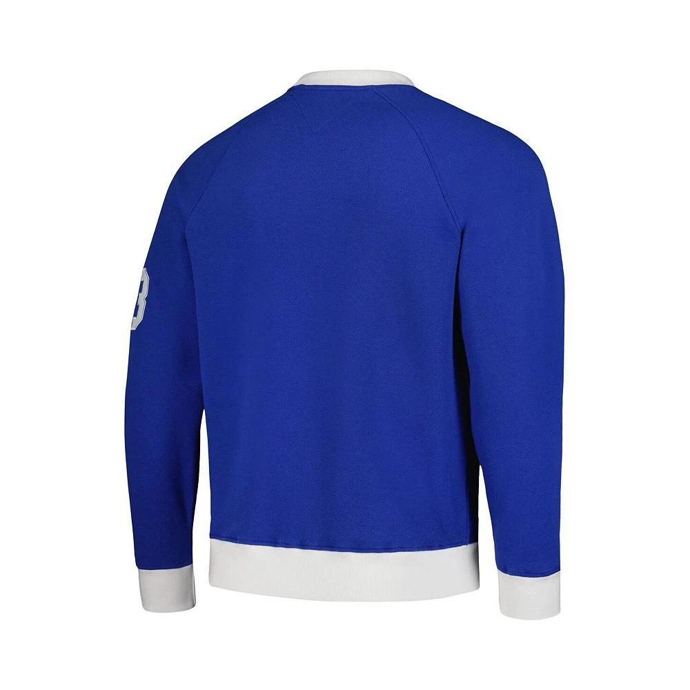 商品Tommy Hilfiger|Men's Royal, White Indianapolis Colts Reese Raglan Tri-Blend Pullover Sweatshirt,价格¥493,第2张图片详细描述