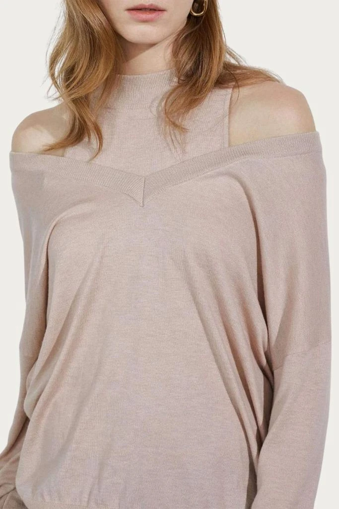 商品J.ING|Niva Cutout Shoulder Sweater In Misty Rose,价格¥331,第2张图片详细描述